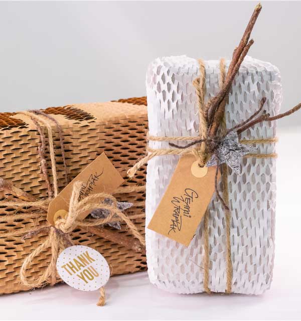 Embalaje innovador con etiquetas con mensajes