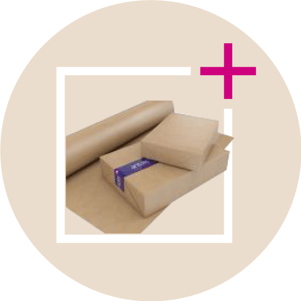 photo of boxes in Antalis packaging Kraft paper