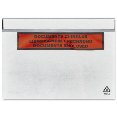 Bolsas Adhesivas Portadocumentos con Leyenda Master'in Access - Packing List