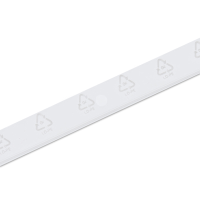 Bolsas de plástico transparentes con cierre ZIP y franjas blancas