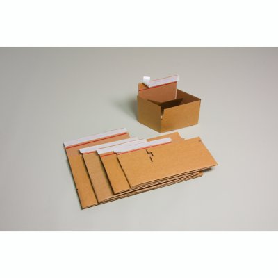 Caja automontable con cierre adhesivo