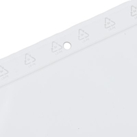 Bolsas de plástico transparentes con cierre ZIP y franjas blancas